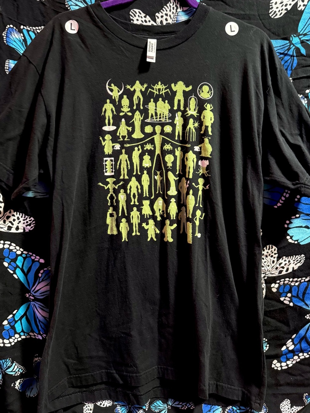 AlienWe Shirt by Chopshop 50 Famous Celebrity Aliens T-shirt Size L